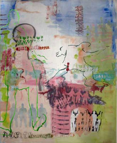 paysage sous le pont rouge